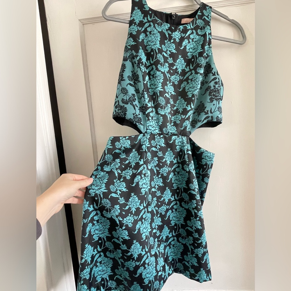 Floral Jacquard Mini Dress
